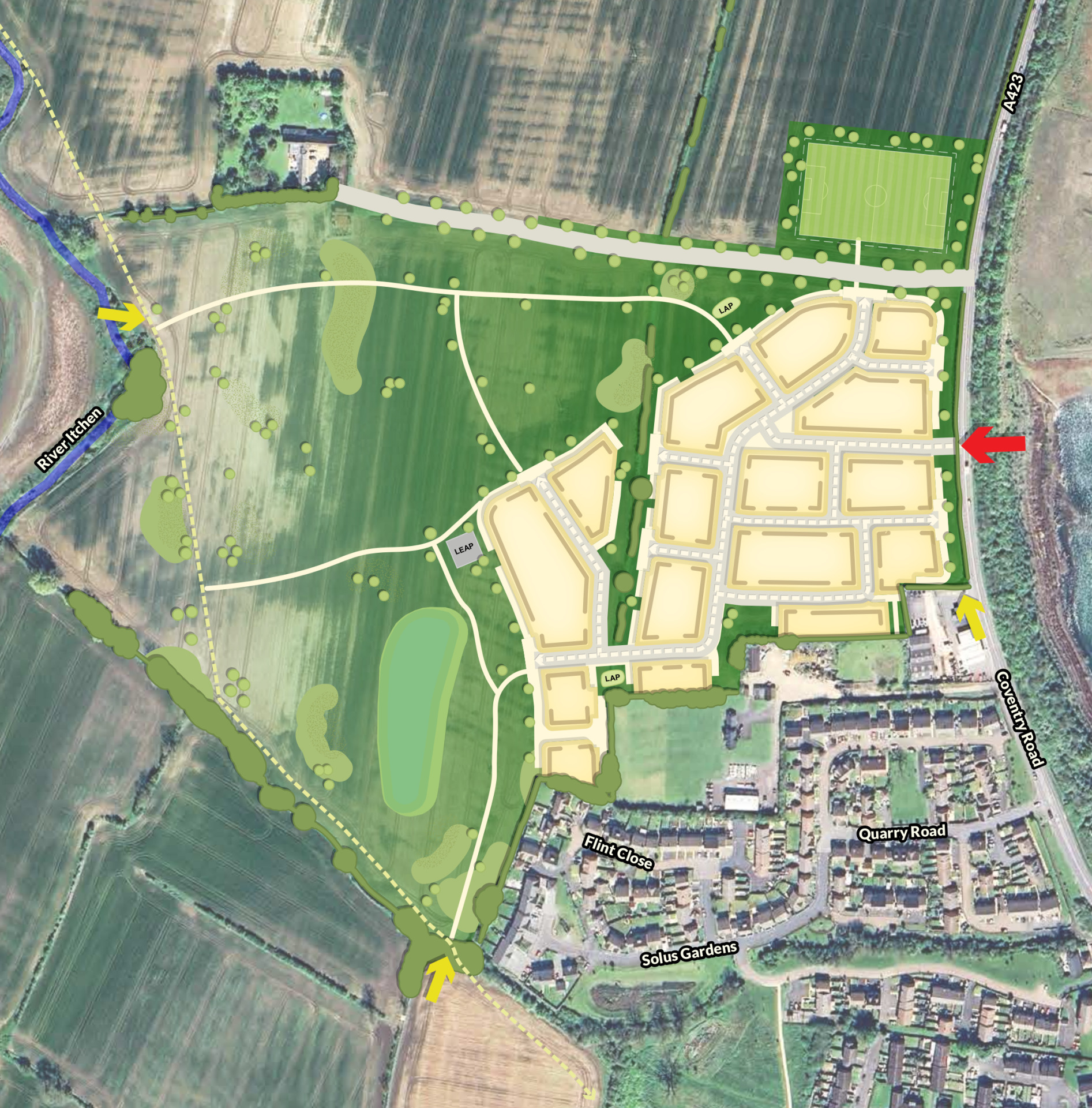 The illustrative concept layout for the new neighbourhood
